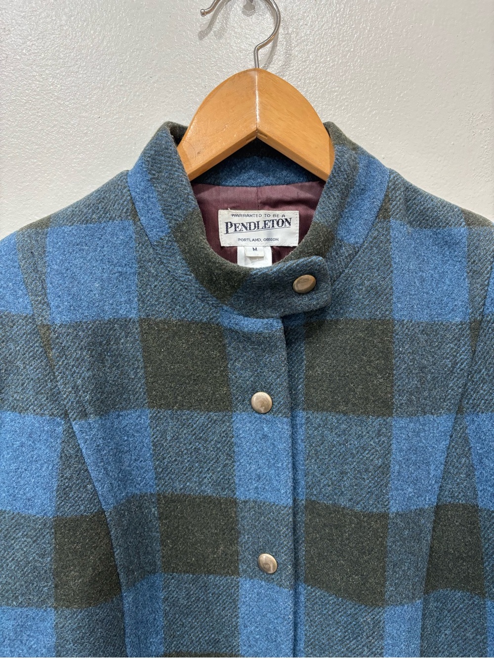 Vintage Pendleton Wool Buffalo Checked Coat Jacket Women’s Size Medium - Picture 3 of 11